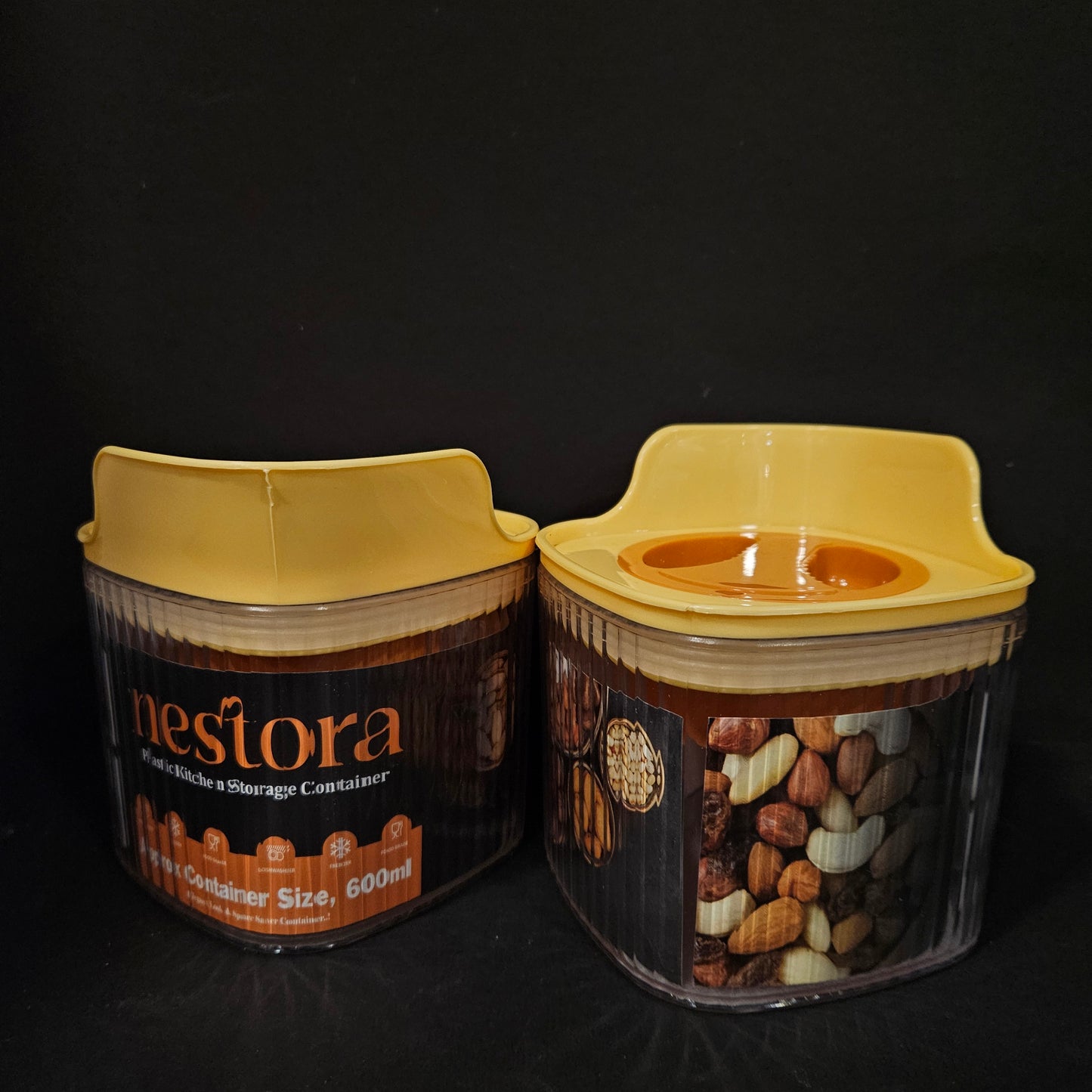 Nestora Plastic Kitchen Airtight Storage Container 2pcs set