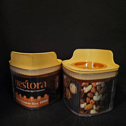 Nestora Plastic Kitchen Airtight Storage Container 2pcs set