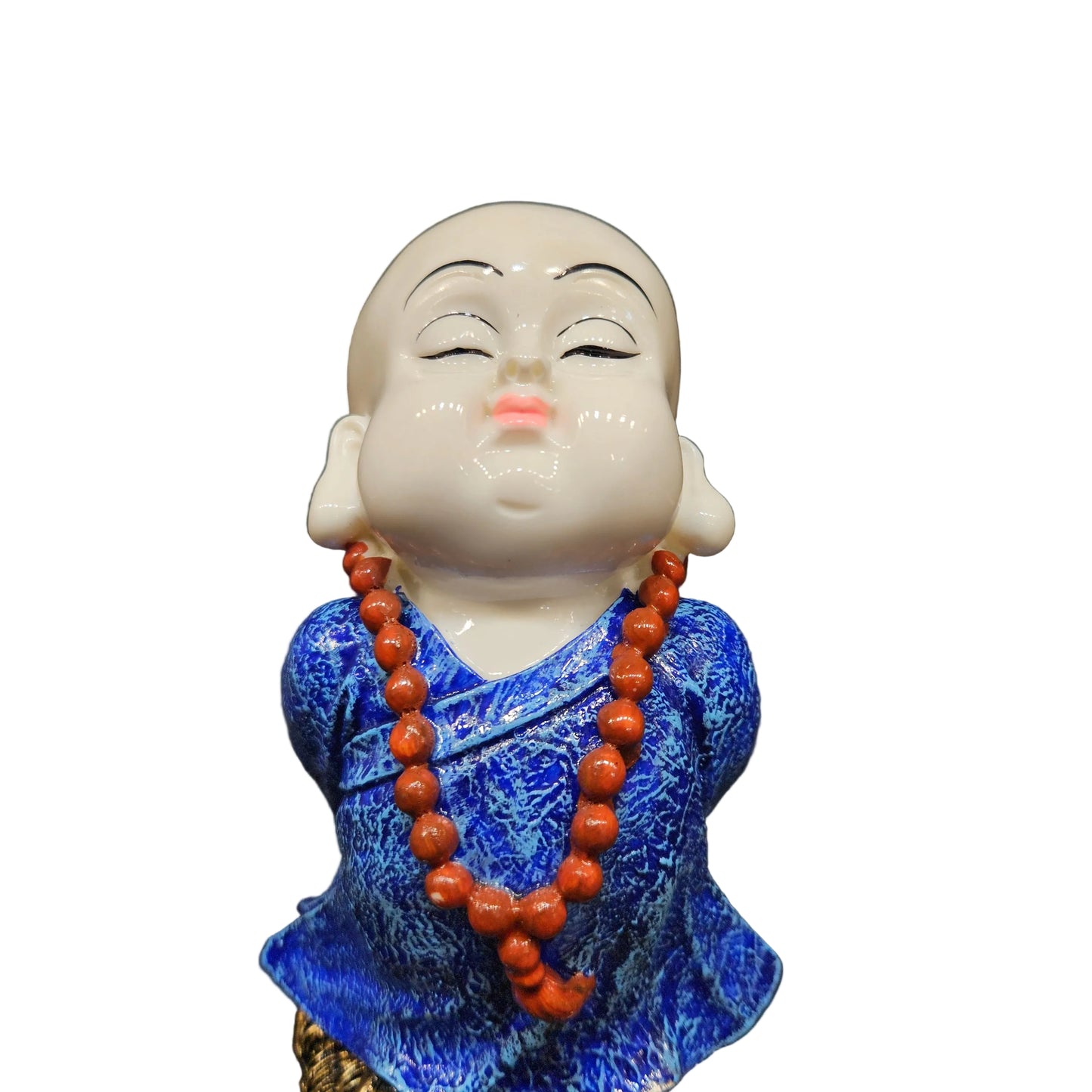 India Handcrafted Resine Meditating Buddha Monk Idol Sculpture | Showpiece for Home Décor and Office