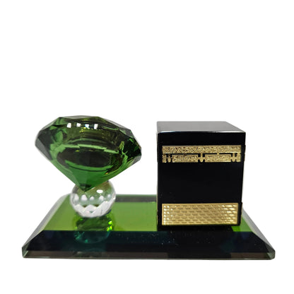 Crystal Glass Decorative Kaaba Mecca Showpiece Islamic Home Decor Religious Souvenir Elegant Display Ornament Crystal Gift for Living Room Office