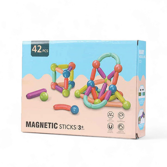 Magnetic Sticks 42pcs with strong magnets for kids above 3 years old