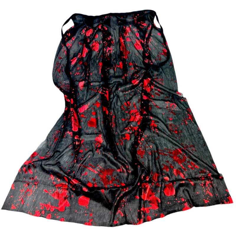 Bloody Hand Black Butcher's Cape Halloween Blood