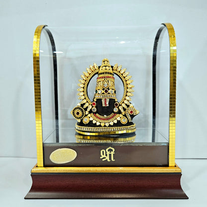 Lord Venkateswara tirupati Balaji 24 carat Gold Plated Cabin Idol for Pooja Room & Home Decor