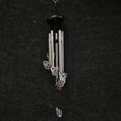 Evil Eyes & Butterfly Feng Shui Wind Chime for Bedroom Bell Wind Chimes for Bedroom Home Positive Energy Balcony Bedroom