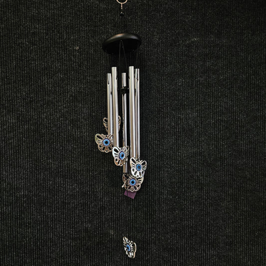 Evil Eyes & Butterfly Feng Shui Wind Chime for Bedroom Bell Wind Chimes for Bedroom Home Positive Energy Balcony Bedroom