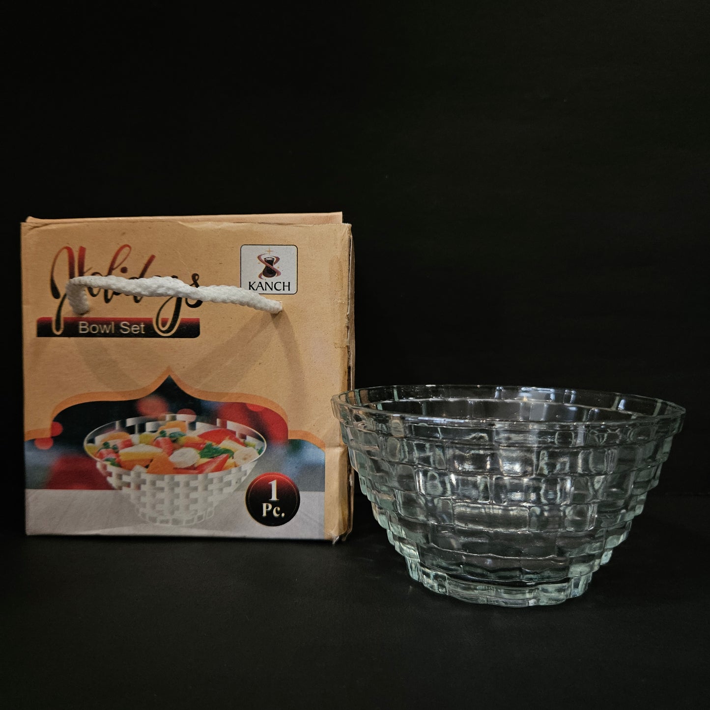 Holidays crystalline glass serving Bowl for multi purpose usage & for Return gifting purpose