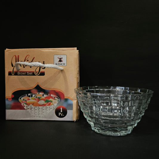 Holidays crystalline glass serving Bowl for multi purpose usage & for Return gifting purpose