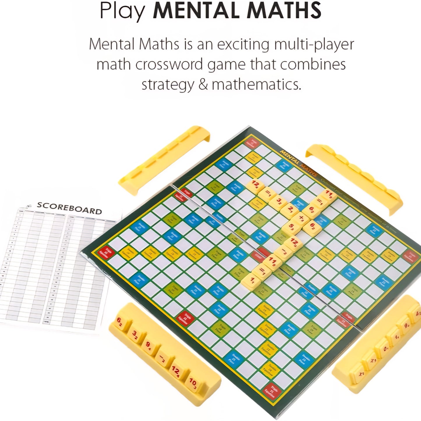 Brilliant 2 in 1 Crossword & Mental Maths Classic Board Games Board Game Accessories