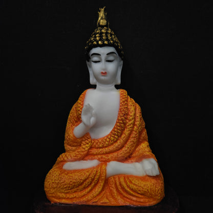 Polyresin Sitting Buddha Idol Handcrafted Statue Showpiece for HomeDecor,Living Room Decoration Gift Items