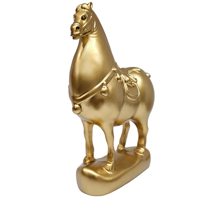 Gilded Horse ornament,Horse statue,Sculpter showpiece Figurine for home/Office