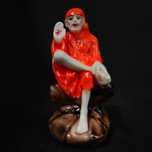 Sai Baba Mini Statue, Mini Sai Baba for Home/Car Decor