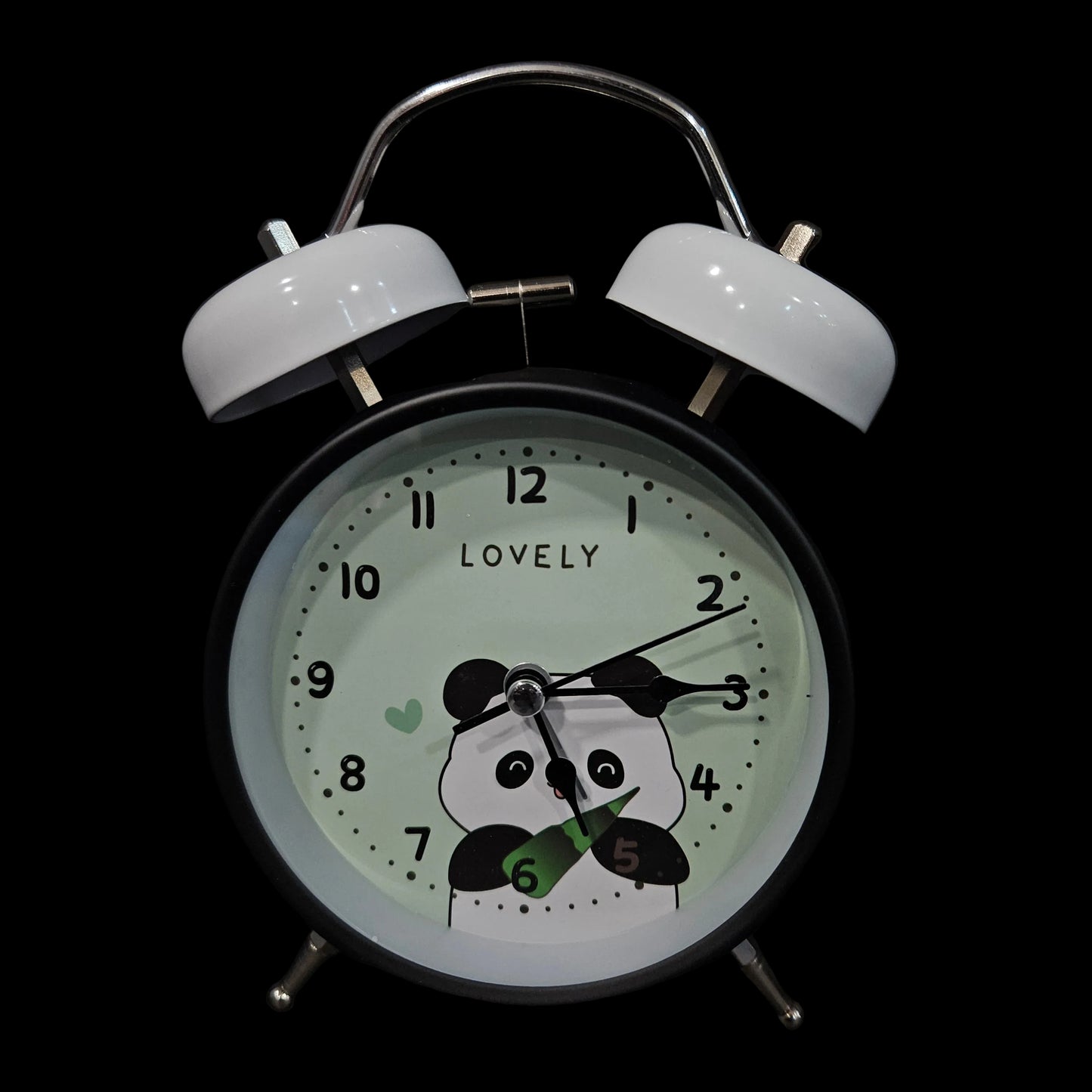 Cute Small Clock with Loud Bell Alarm, Stylish Mini Table Clock for Kids Boys Girls Students Heavy Sleepers Study Table