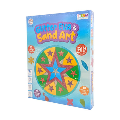 Ratna’s Glitter EVA and Sand Art Kit | Creative DIY Craft Set | Fun Art Activity for Kids | 7+ Years