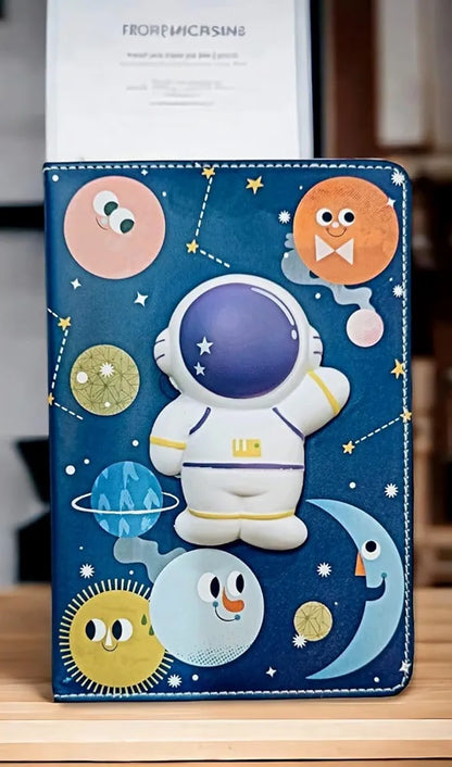 Astronaut Skoolster 3D Squishy Character Notebook/Journal/Diary: It features a 3D squishy dinosaur character on the cover.The notebook has 100 single-ruled pages