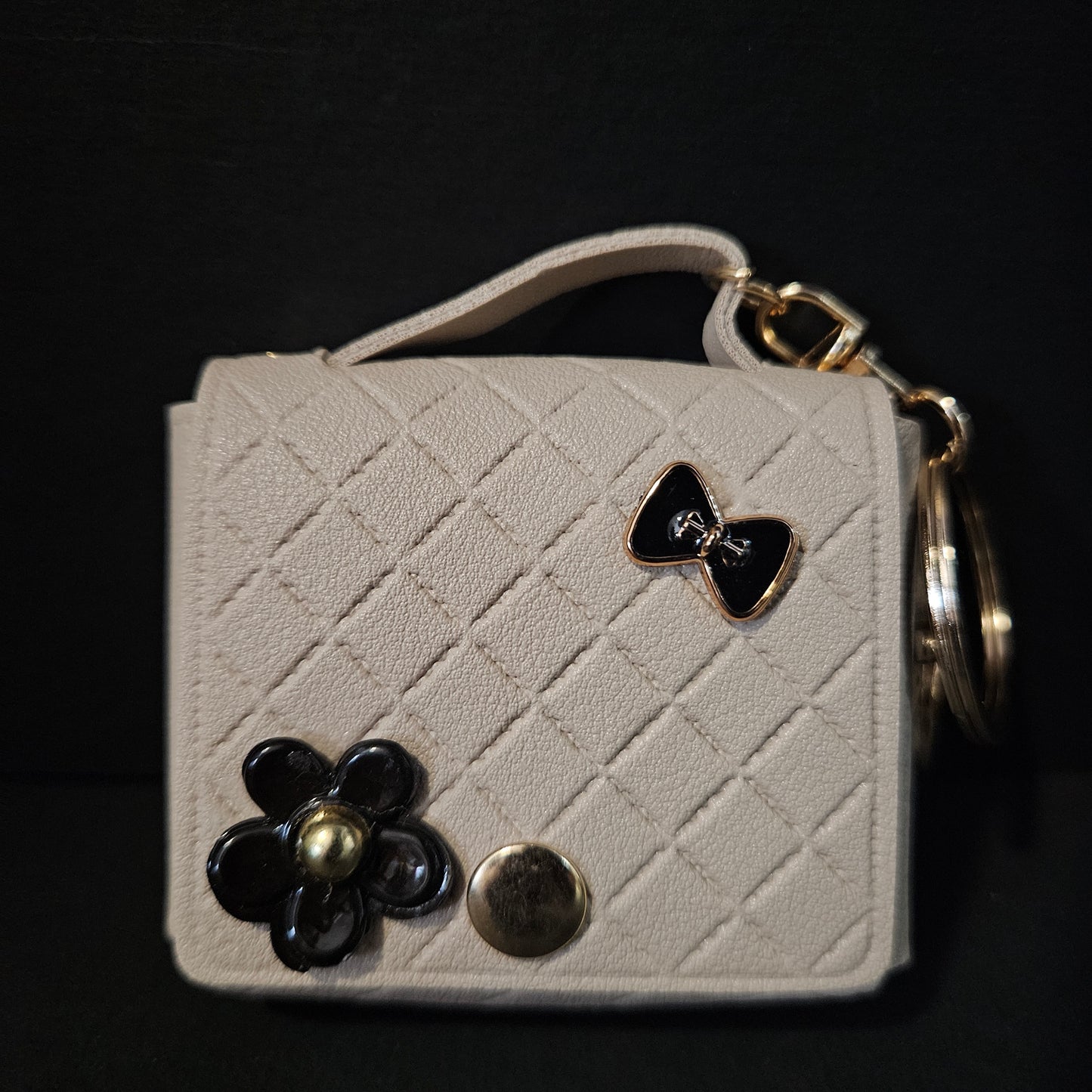 Keychain Mini Faux Leather Coin Purse Keychain Storage Bag Headphone Bag Keychain Bag