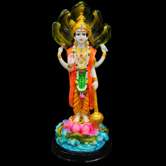 Marble Dust Lord Vishnu ji Murti Vishnu Bhagwan Statue Murti Idol for Home Pooja Gift Office Temple