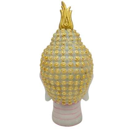 Blessed Buddha Head Yellow Golden Statue for Home & Garden Dcor | Healing Spirit Figurine for Living Room, Bedroom | Invoke Peace, Health, and Happiness