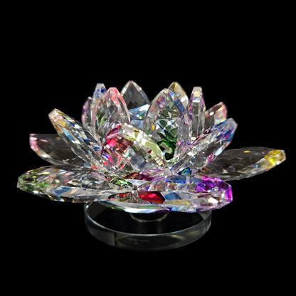 Crystal Sparkle Crystal Lotus Flower Feng Shui Home Decor with Gift Box