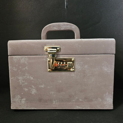 Jewellery Box For Women,Portable Travel Jewellery Organiser Box Small Jewellery Box Organiser For Ring,Earrings & Bracelet with number locking