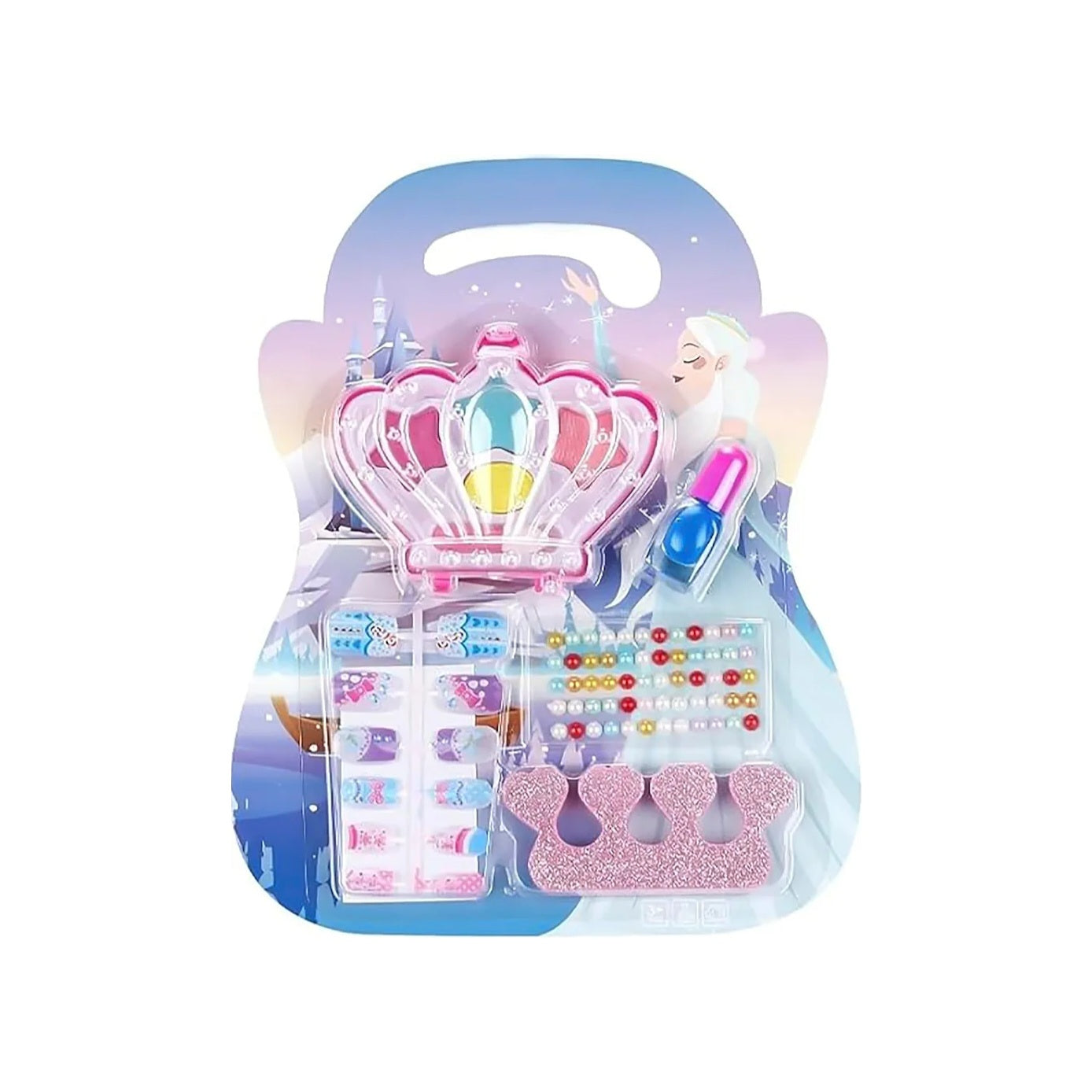 Crown Cosmetic toy nails art & fake nails kit set for kids