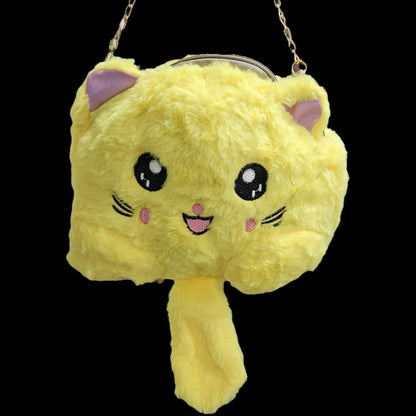 Soft Plush Stuffed with fur sling bag for kids
