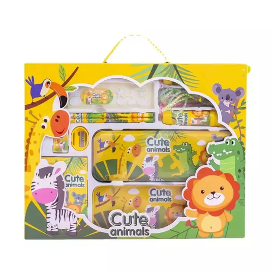 Fancy Stationery kit Set Creative Children Supplies Primary School Stationery Items for Schools Kids Sets Pencil box, Pencil, Pencil Sharpner,Notebook,Ruler,Pencil Hat,Eraser