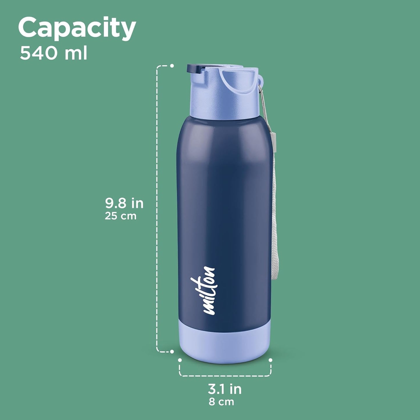 Milton steel Thermoware Steel Swag 600 Stainless Steel Bottle