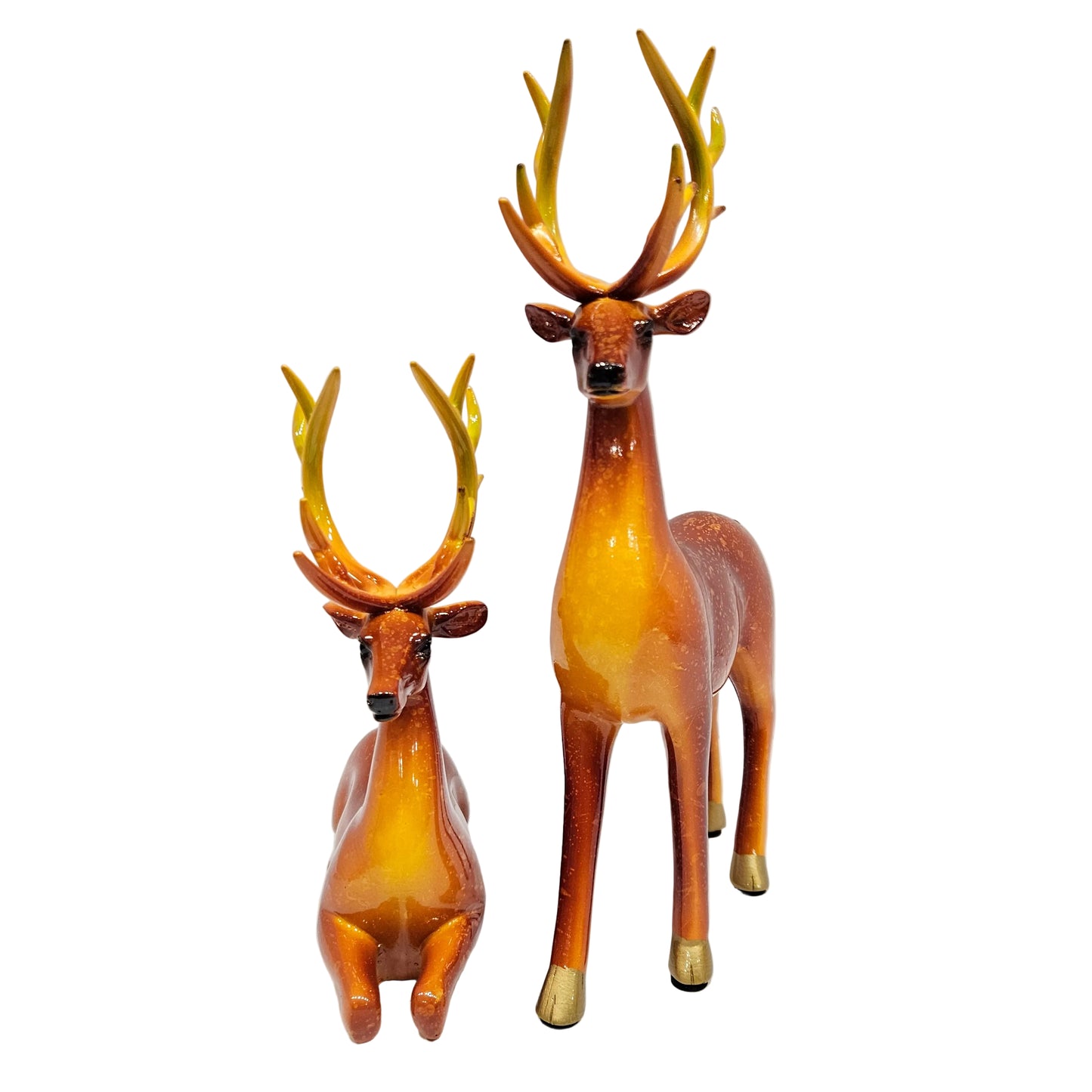 Deer Polyresin Showpiece for Home Decor & Office Décor Showpiece Set of 2pcs