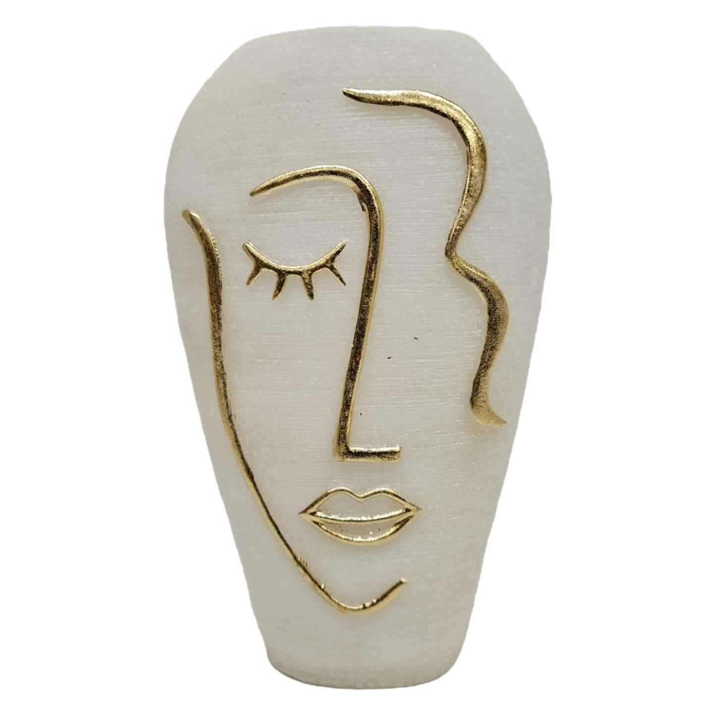 Modern Minimalist Faceline Vase, a decorative ceramic flower vase featuring abstract line art of a human face