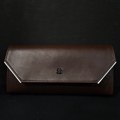 Leather Thin Slim Wallets for Women with magnetic Button