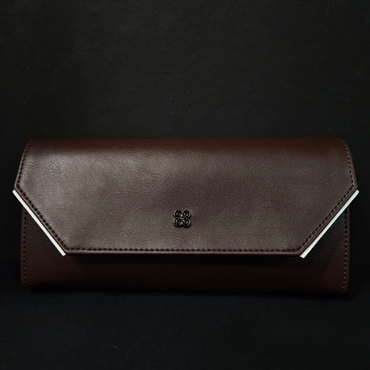 Leather Thin Slim Wallets for Women with magnetic Button