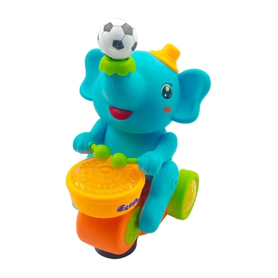 Cute Elephant Musician Toy with Levitation Ball on Nose Along with Dazzling Light Drum Sound Music and Elephant Sound for Baby Toys and Toys for Boy Girl