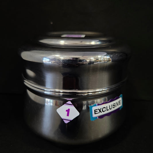 Stainless Steel Round storage box with lid perfect for Return gifting purpose
