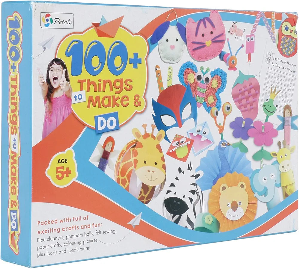 100+ Things make & Do packed with full of exciting crafts and fun World Awareness, Sensory & Motor Skills, Creativity & Imagination, Development and Logical Thinking.