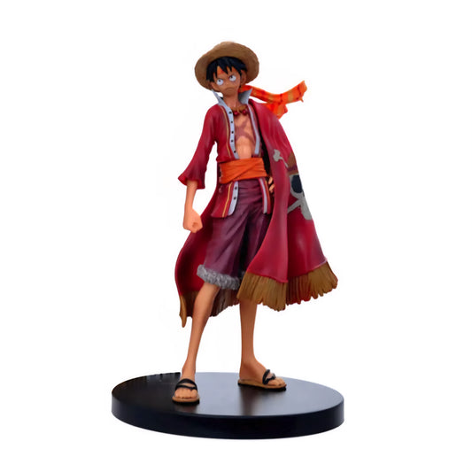 Anime One Piece Monkey D Luffy The Ultimate King Ver. Red Cloak Action Figure OP Luffy Collectible Model Toy