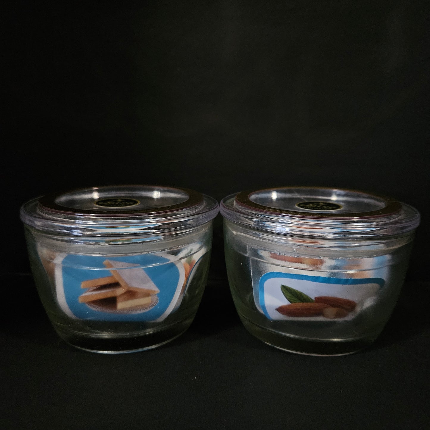 Messo quest for quality new generation glassware 2 piece set Dry Fruits Storage jars for Return gifting purpose