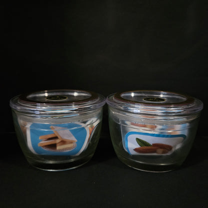 Messo quest for quality new generation glassware 2 piece set Dry Fruits Storage jars for Return gifting purpose