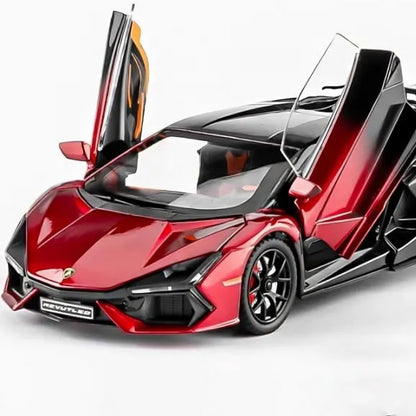 Lamborghini Alloy Metal Pull Back Die-cast Car Model with Sound Light Mini Auto Toy for Kids Metal Model Toy Car with Sound and Light
