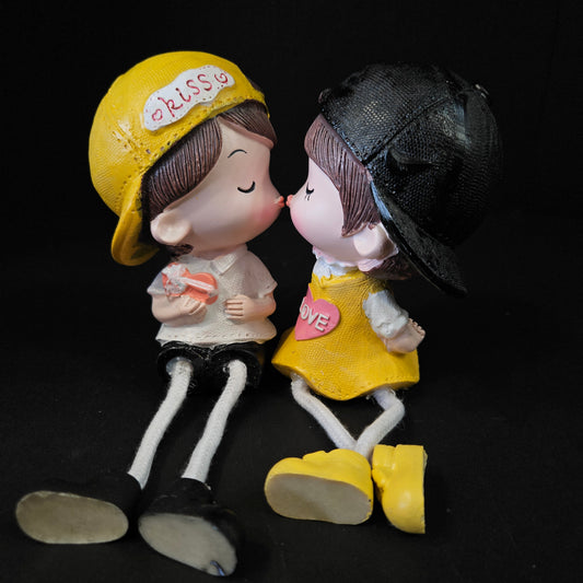 Cartoon Resin Outseam 2pieces set Hanging Feet Doll Home Wall Decoration