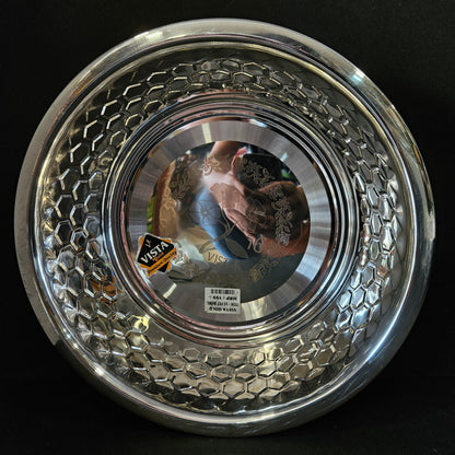 Floral & hexagon Designed Vista Gold Premium Quality stainless Steel Big size food Storage Bowl