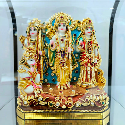 Ram Darbar 24carats gold Plated Cabin Idol for Home Decor & Lord Showpiece