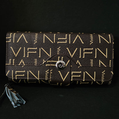 Leather Thin Slim Wallets for Women with Zipper