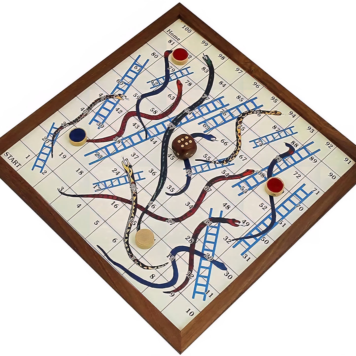 Ludo, Snake and Ladder, Kids Mandi Deluxe, Chess, Business and Stock Market Board Game for Kids, Strategy Game for Family, 2-4 Players (Medium Ludo and Snake)