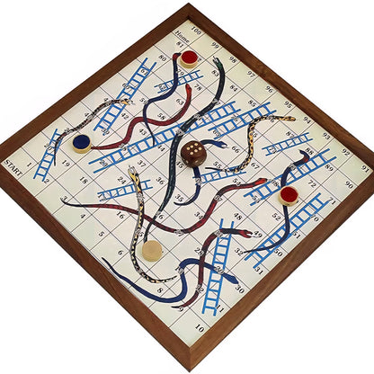 Ludo, Snake and Ladder, Kids Mandi Deluxe, Chess, Business and Stock Market Board Game for Kids, Strategy Game for Family, 2-4 Players (Medium Ludo and Snake)