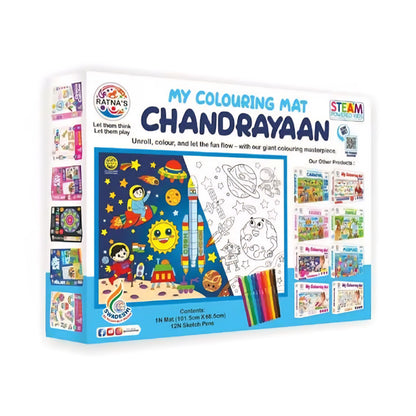 Chandrayan Colouring MAT for Kids Reusable and Washable. Big MAT for Colouring