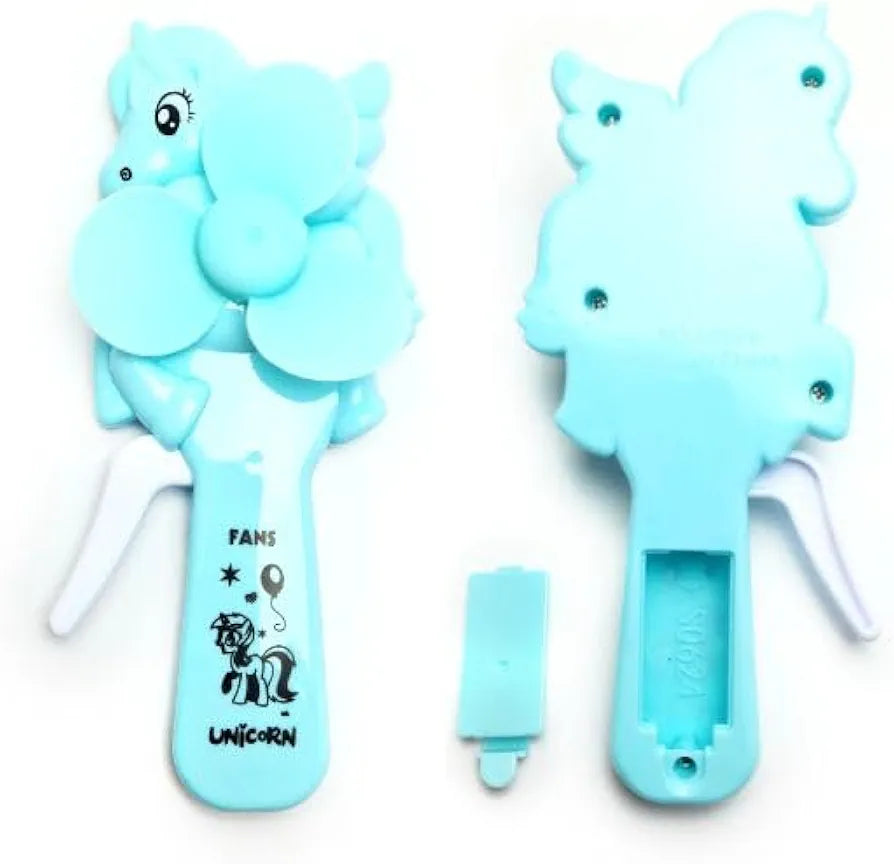 Mini Unicorn Hand fan (Pack of 1 fan,Random) Mini Candy Storage|Cool Toy for Kids & Moms|Cute Squeeze toy with Soft and Safe Plastic Blade/Wings