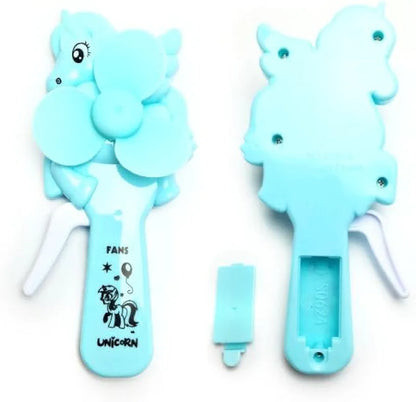 Mini Unicorn Hand fan (Pack of 1 fan,Random) Mini Candy Storage|Cool Toy for Kids & Moms|Cute Squeeze toy with Soft and Safe Plastic Blade/Wings