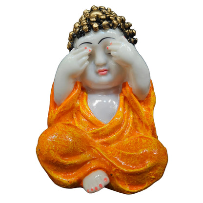 Polyresin Sitting Buddha Meditating Statue for Housewarming, Peace Beautiful Home/Office Decor Showpiece