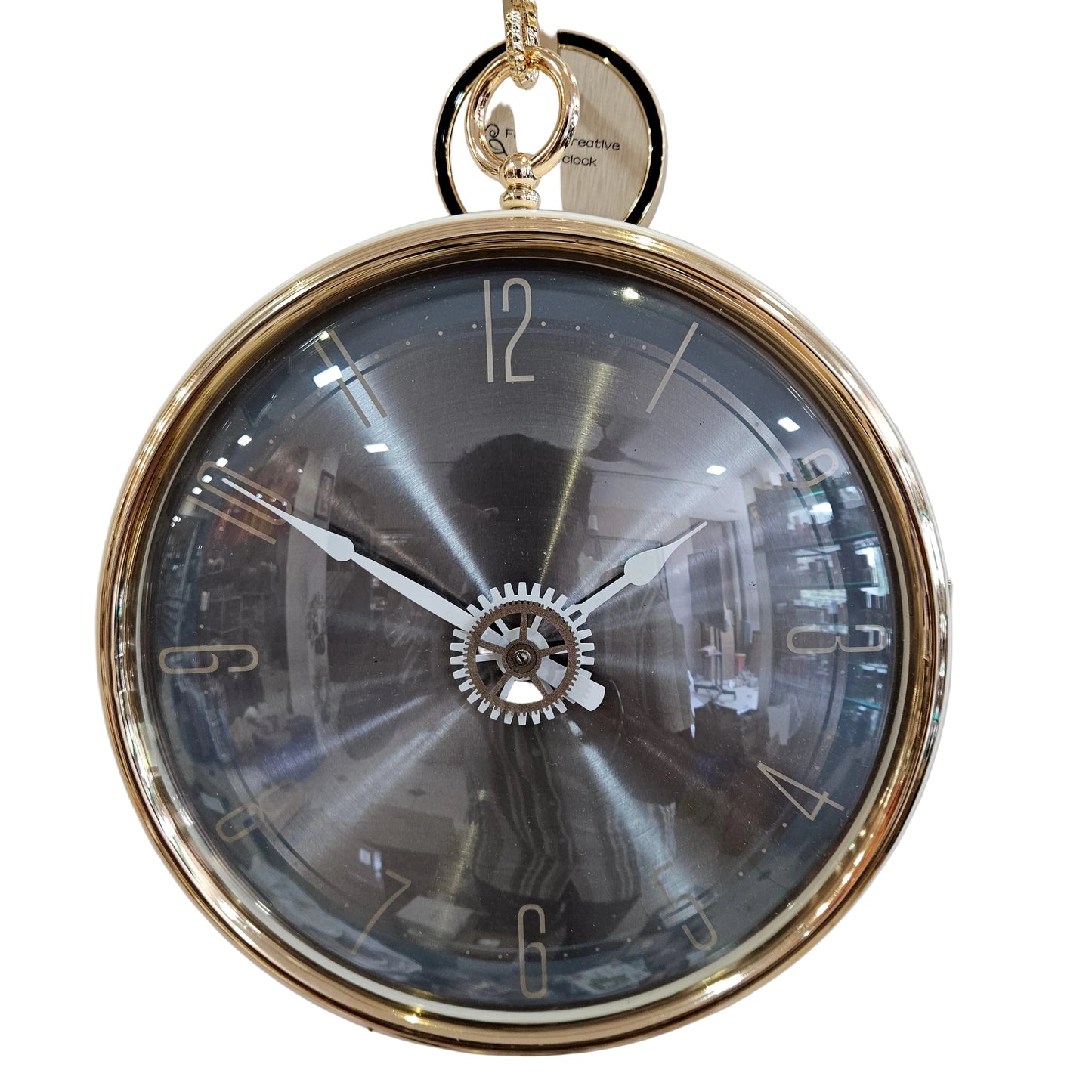Luxury Double-Sided Wall Clock | Steampunk Gear & Bird Accent for Premium Home Decor