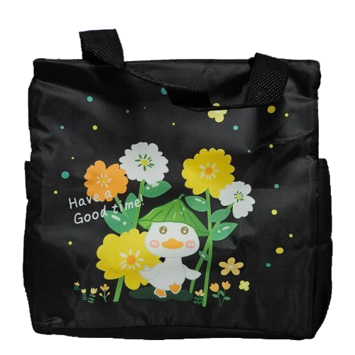 Duck with flowers printed lunch bag for kids